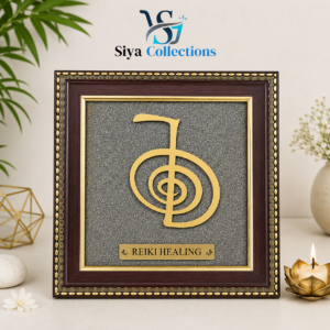 Reiki Healing Raw Pyrite Frame | Balancing Chakra