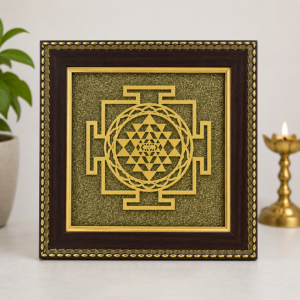 Shree Yantra on Raw Pyrite