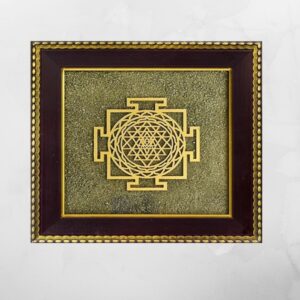 Shree Yantra on Raw Pyrite
